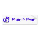 Love Is Love Male Sex Symbols Gay Pride Bumper Bumper Sticker