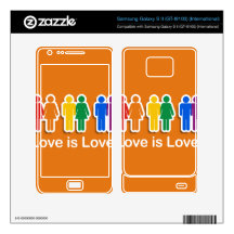 LOVE IS LOVE ORANGE.png Samsung Galaxy S II Decal