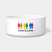 Love is Love. Dog Water Bowl