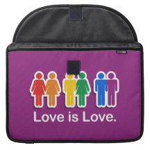 LOVE IS LOVE PURPLE SLEEVES FOR MacBook PRO