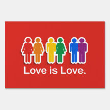 LOVE IS LOVE RED.png Yard Signs