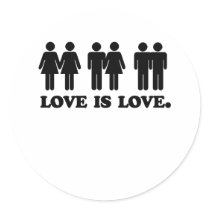 LOVE IS LOVE stickers