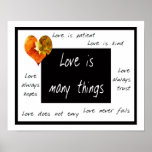 Love is many things poster