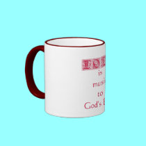 "Love is music to God's Ears" mugs by Artists4God "Love is music to God's Ears" mugs
