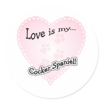 Love is my Cocker Spaniel - Sticker by GreyWolfCreation Love is my Cocker Spaniel - Sticker