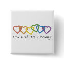 Love is never wrong button