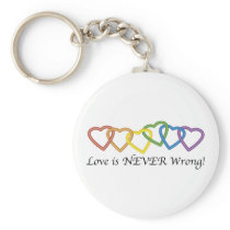 Love is never wrong keychain keychains