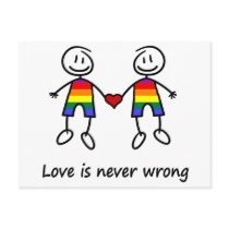 Love is Never Wrong postcards