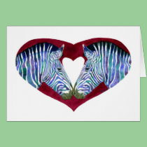"Love is Not Black and White" - Zebra/Heart Card cards
