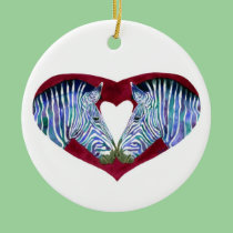 "Love is Not Black & White" Zebra Ornament