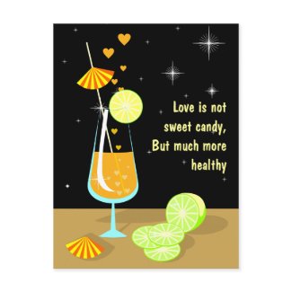 Love is not sweet candy Card Postcard postcard
