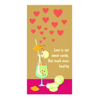 Love is not sweet candy Custom Photo Card photocard