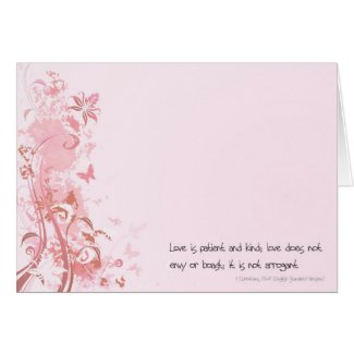 Love is patient... card