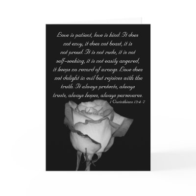 Love is patient... card