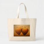 Love is patient; love is kind canvas bags