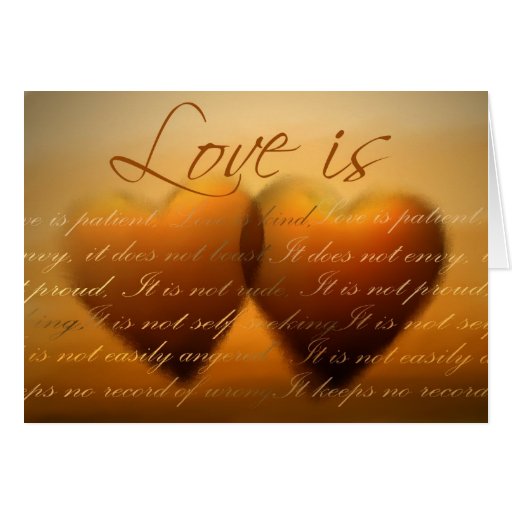 Love is patient; love is kind - Customized Greeting Card