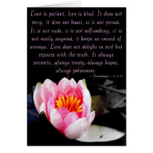 Love is patient, love is kind. It does... Greeting Cards