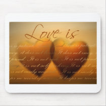 Love is patient; love is kind mousepads