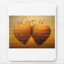 Love is patient; love is kind mousepads