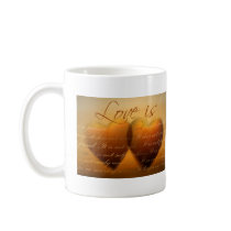 Love is patient; love is kind mugs