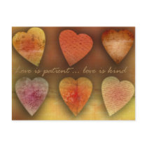 Love is patient; love is kind postcards by perfectpostage Love is patient; love is kind postcards