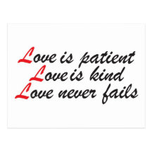 Love is Patient Post Card