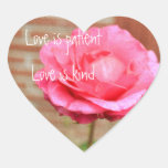 Love is Patient Rose Sticker