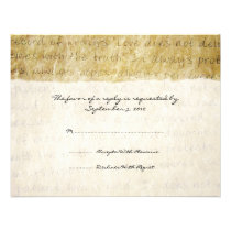 Love is Patient Vintage Wedding RSVP invitations