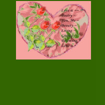 Love Is Poem t-shirts