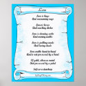 Love Is Poster in Sky Blue print