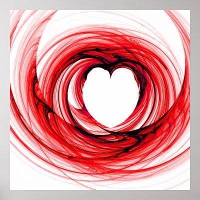 Love is romance - Poster by cycreation. Lovely red fractal heart