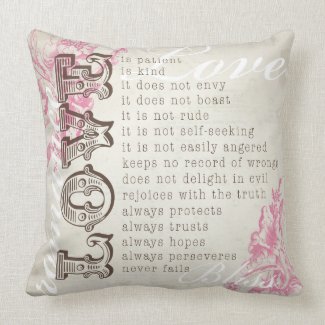 Love Is Shabby Chic Pillow