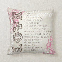 Love Is Shabby Chic Pillow