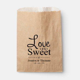 Love Is Sweet! Custom Wedding Favor Bags