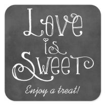Love is Sweet Favor Sticker | Chalkboard Charm