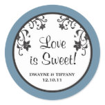 Love is Sweet - Flowers Round Stickers