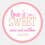 Love Is Sweet Labels (Hot Pink / Orange) Sticker