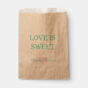 Love Is Sweet Mint and Pink Wedding Bags