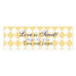 Love is Sweet Navy Yellow Wedding Favour Tag Cards Business Cards