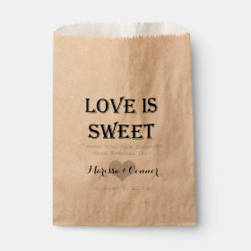 Love Is Sweet Personalized Wedding Favor Bag