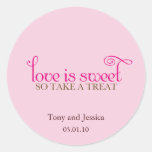love is sweet round stickers
