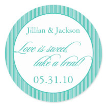 Love is Sweet Sticker in Aqua