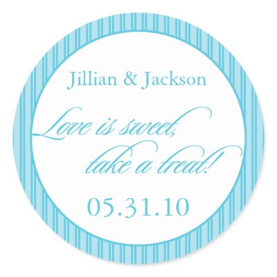 Love is Sweet Sticker in Aqua