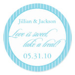 Love is Sweet Sticker in Aqua