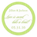 Love is Sweet Sticker in Lime