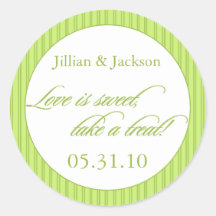Love is Sweet Sticker in Lime