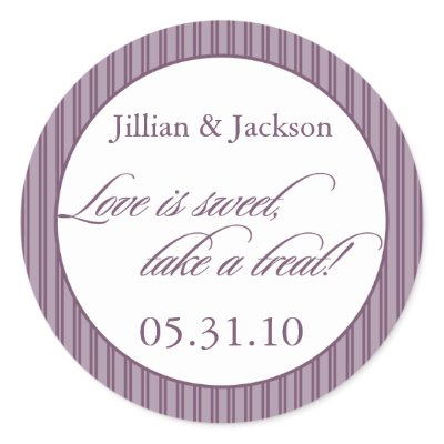 Love is Sweet Sticker in Purple