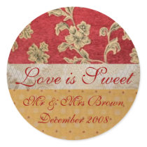 Love Is Sweet - Wedding Favor Stickers