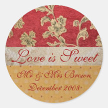 Love Is Sweet - Wedding Favor Stickers
