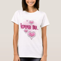 love, cute, pink, romantic, cool, words, apparel, T-shirt/trøje med brugerdefineret grafisk design